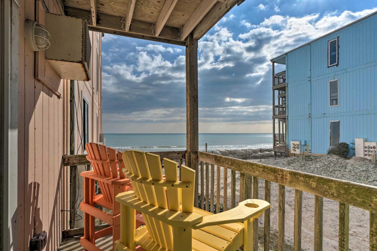 Oceanfront Topsail Beach Retreat - Steps To Shore! North Topsail Beach Exterior photo